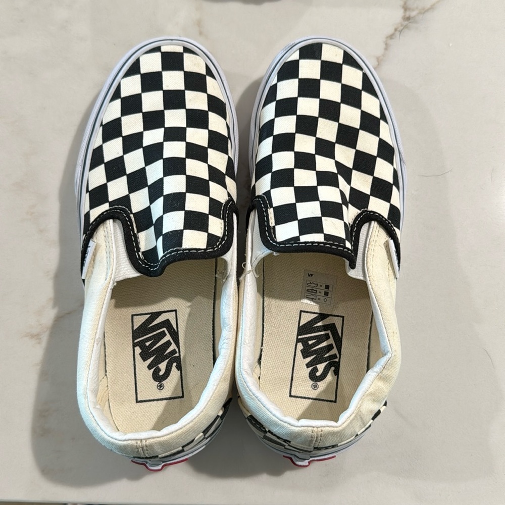 Black and white vans